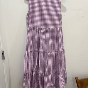 Boohoo Purple Gingham Maxi Dress